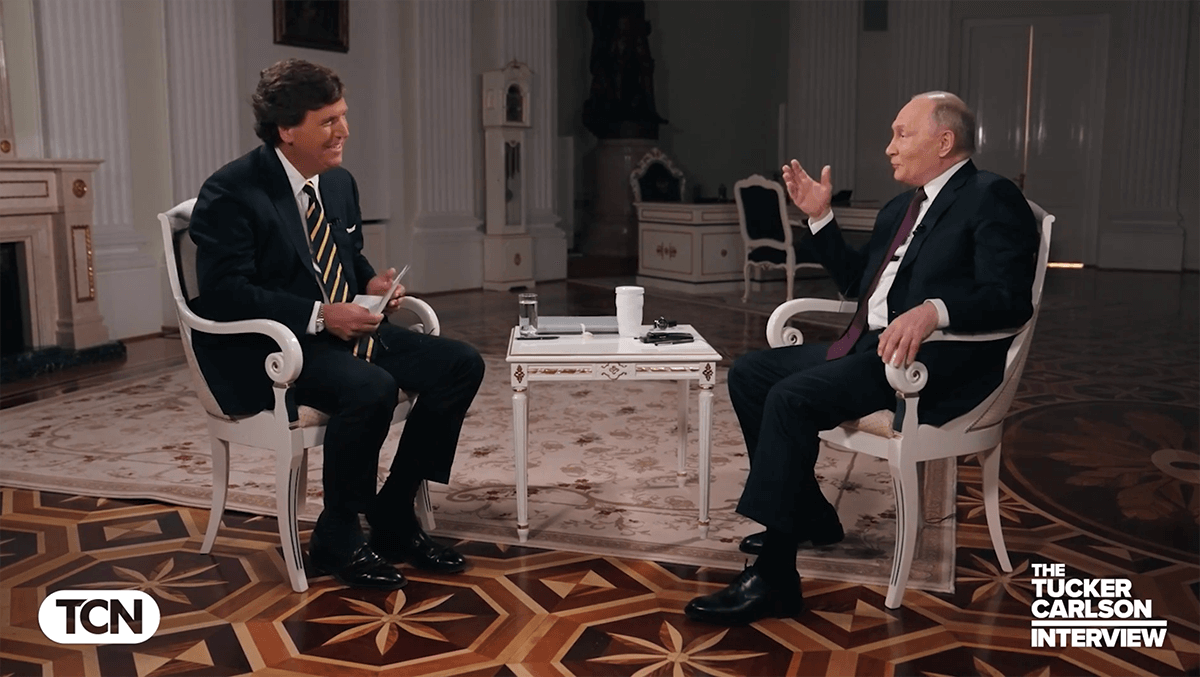 Interview Tucker Carlson und Wladimir Putin – Teil 1 Putin erzählt die Geschichte von Russland und der Ukraine