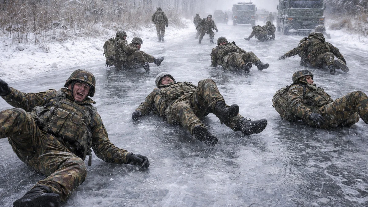 Eisesglätte schlimmer als Krieg