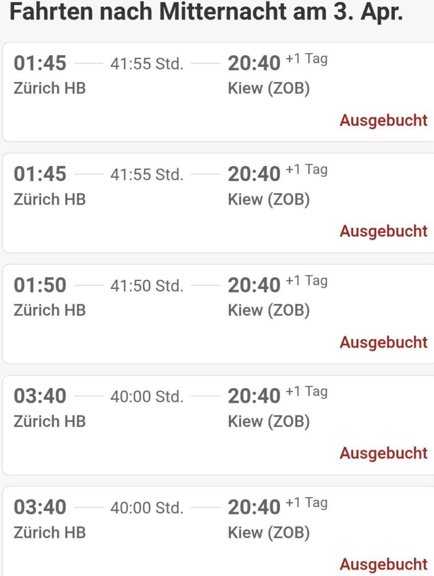 Flixbus Zürich-Kiew – Hoffnungslos überbucht